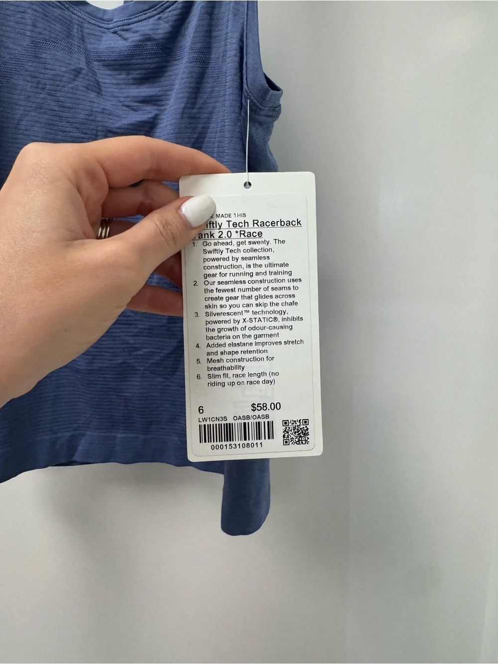 lululemon athletica Periwinkle Racerback Tank Top